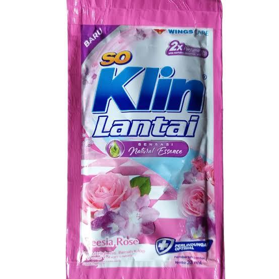 Soklin Pembersih Lantai Merah Freesia Rose Saset 12 pcs
