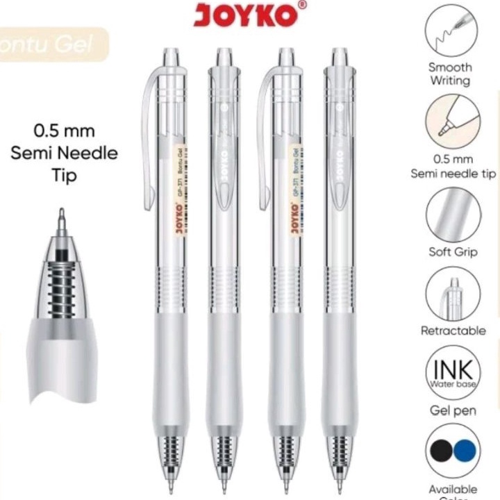 

KF7 Pulpen Gel joyko Gp371 Bontu Gel 5mm 1pak12pcs