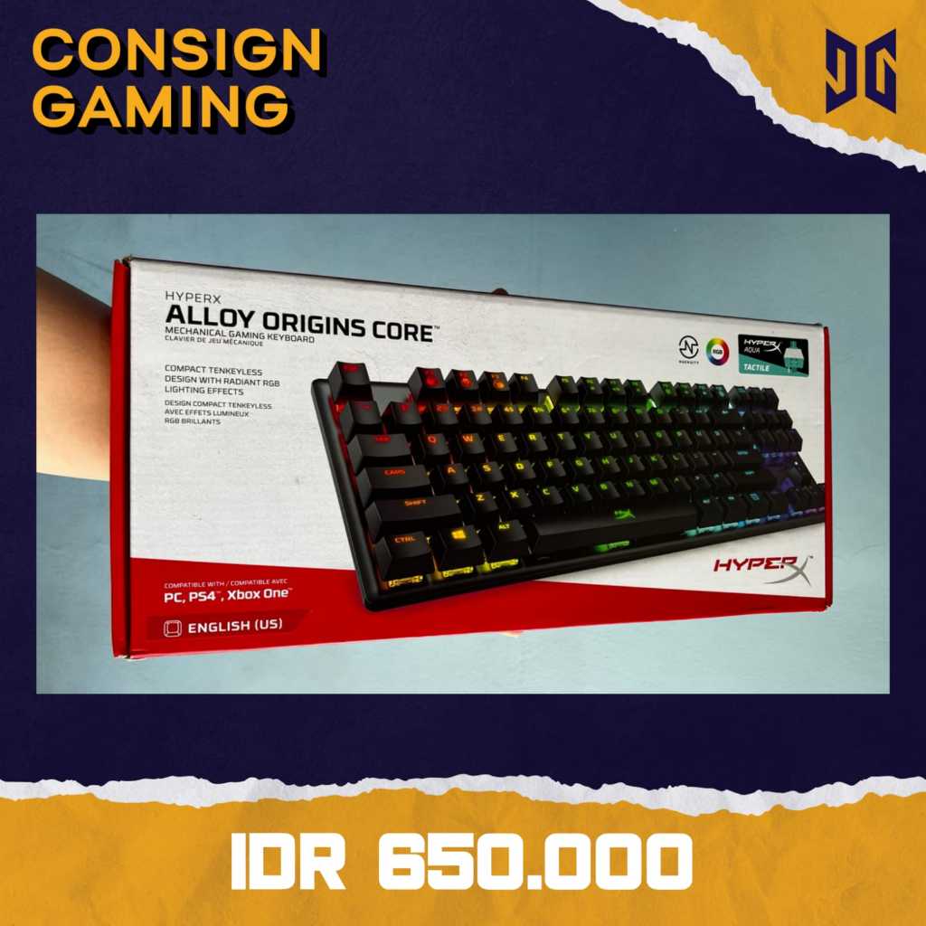 HYPERX ALLOY ORIGINS CORE - AQUA TACTILE SWITCH ( CODE : ND692 )