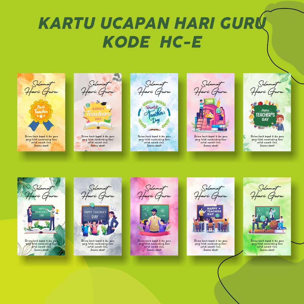 KARTU UCAPAN SELAMAT HARI GURU KODE HC-E / TEACHER'S DAY/ UCAPAN HARI GURU