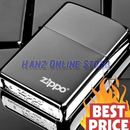 DAPATKAN PROMO TERBARU Terbaru Laris ZIPPO BLACK SILVER ICE  KOREK API ZIPPO HITAM SILVER KILAT Mura