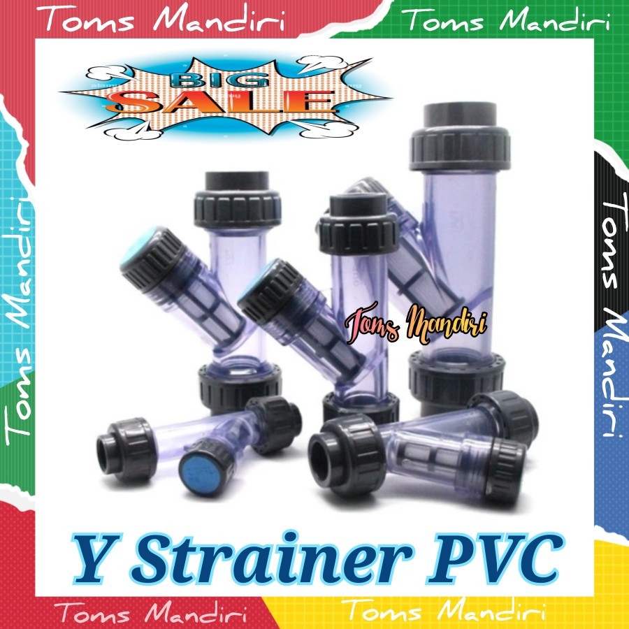 Y Strainer Clear Double Union PVC Fitting PVC Pipa PVC