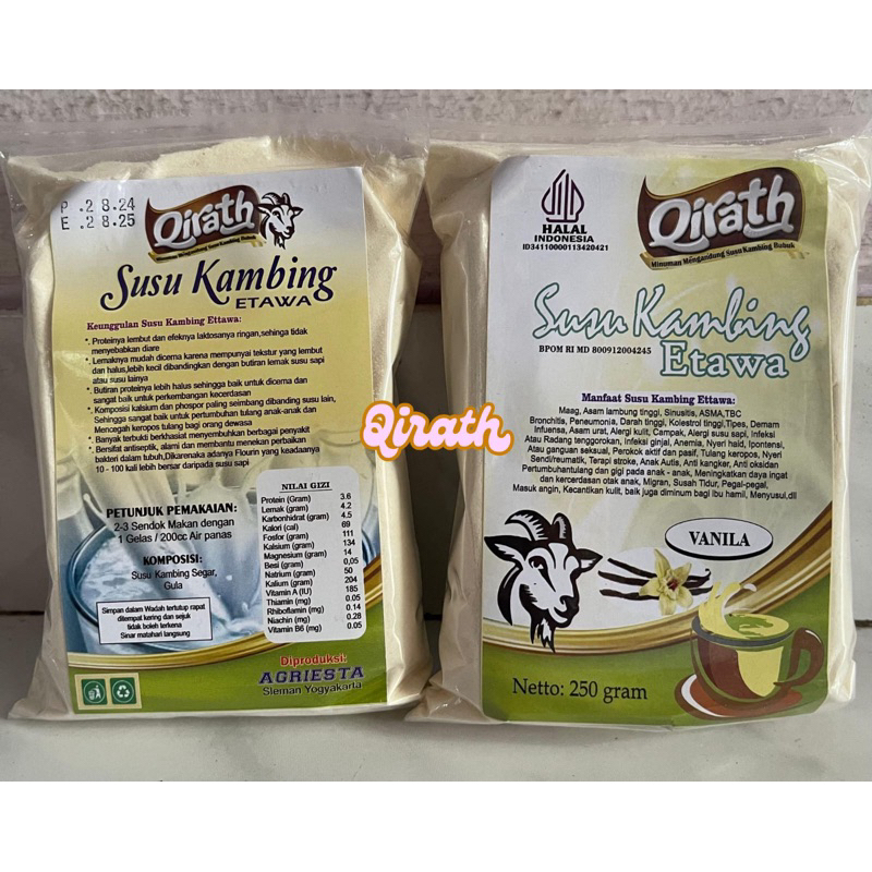 

Qirath Susu Kambing Etawa Rasa Vanilla