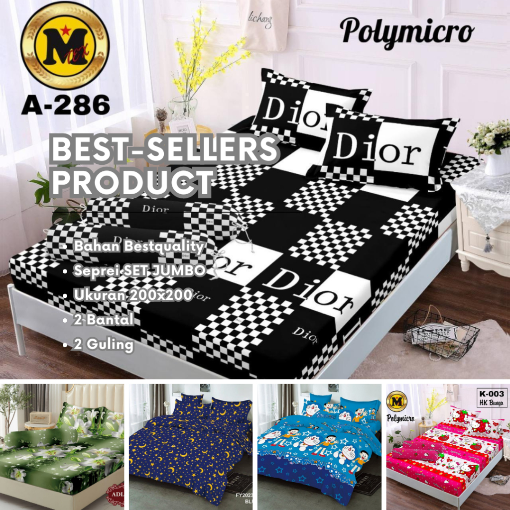 Sprei SET Ukuran 200x200/Sprei SET Jumbo/Sprei Set Renda Super Jumbo Terbaru