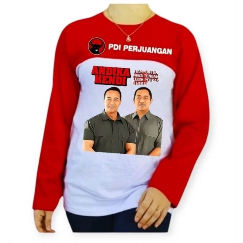 kaos merah putih calon gubernur jawa tengah ANDIKA HENDI BAJU KAMPANYE BAJU JAWA TENGAH HEBAT