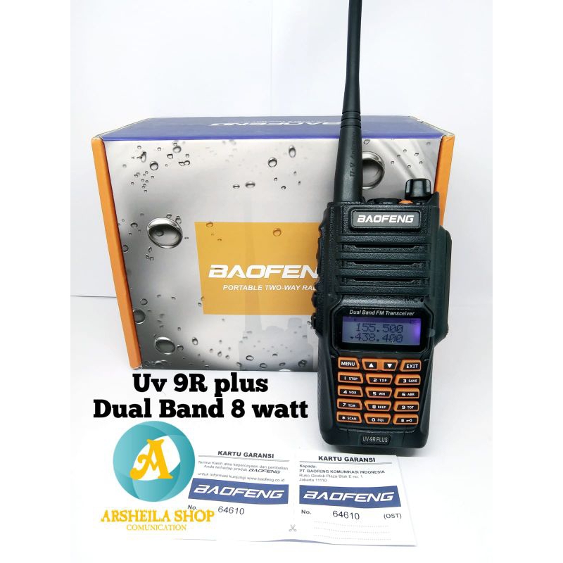 Ht Baofeng Dual band uv 9r Plus 8 watt waterprof