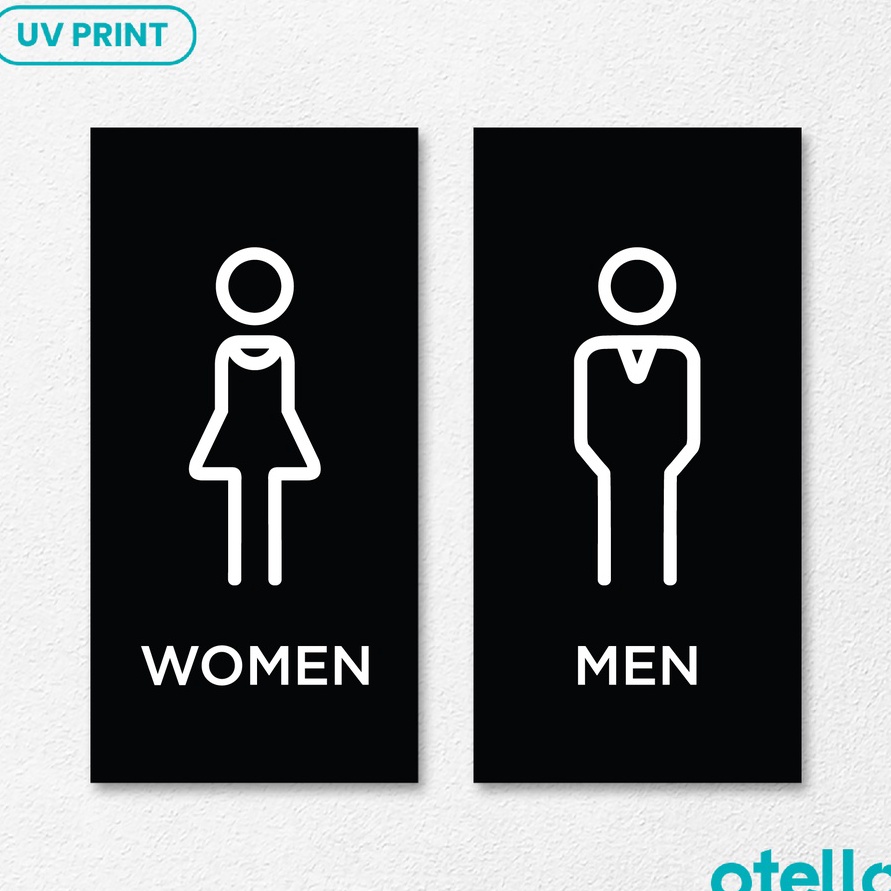 

PESTA CASHBACK Otello Sign Toilet Pria Wanita Minimalist Signage Acrylic Modern Akrilik Label Tanda Nama Ruang Akrilik Restroom WC Men Women