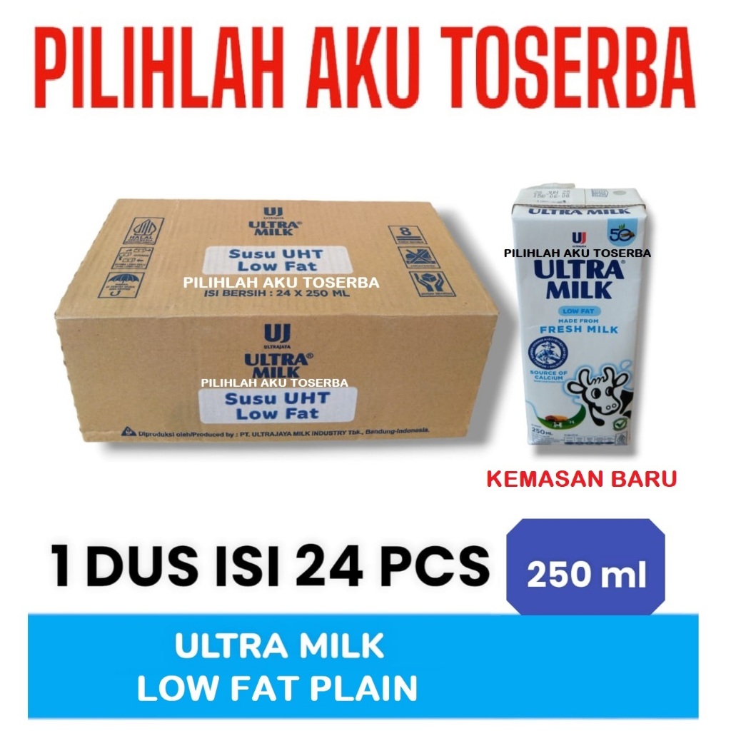 

SUSU ULTRA LOW FAT PLAIN 250 ML - (HARGA 1 DUS ISI 24)