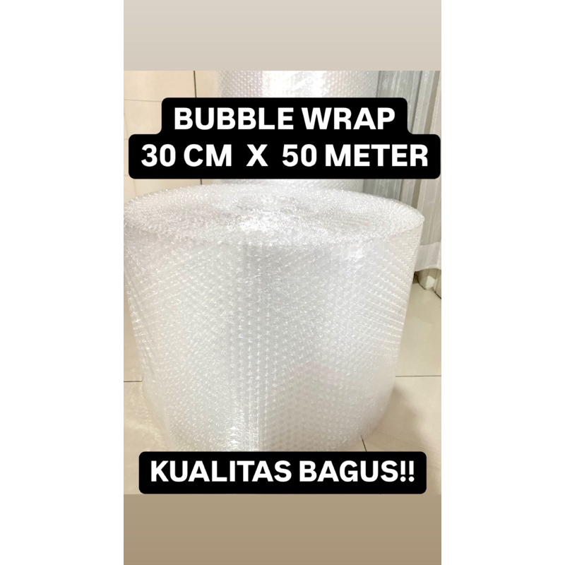

BUBBLE WRAP BENING ROLL 30 cm x 50 m. JAMIN TEBAL DAN BAGUS.