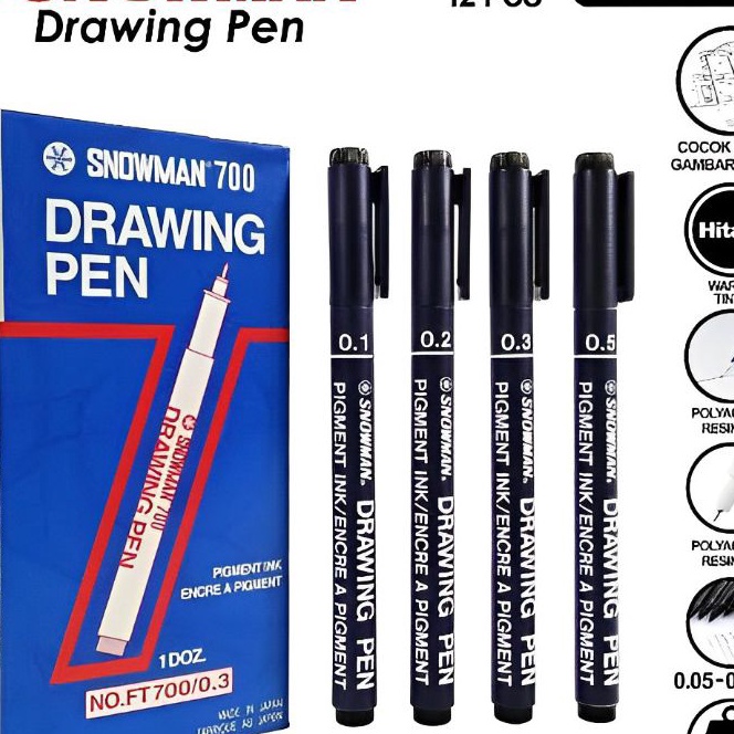 

FG2 DRAWING PEN SNOWMAN FT7 1 8 1PAK12PCS