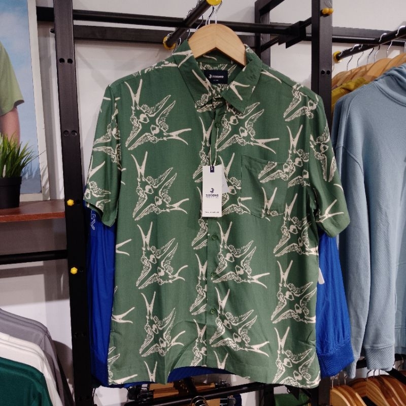 3Second Kemeja Pendek Full Print Pria Original
