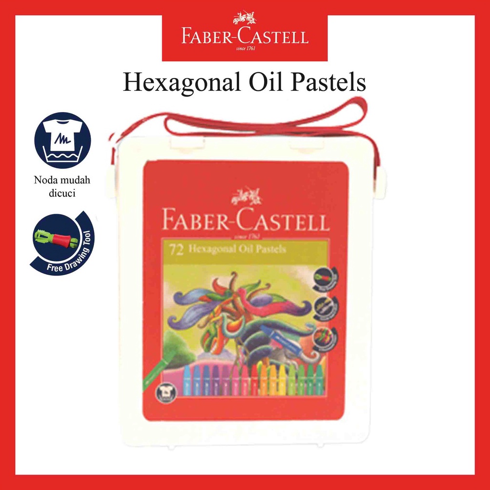 

ART T2E6 Hexagonal Oil Pastel 72 Warna Crayon Krayon Faber Castell