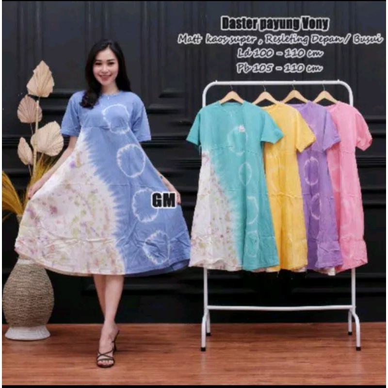 DASTER KAOS PAYUNG JUMBO BUSUI MURAH MODEL RESLETING DEPAN LENGAN PENDEK DASTER KAOS IBU HAMIL MOTIF