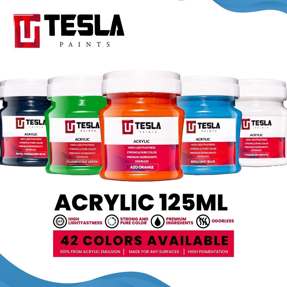 

ART H3L8 Acrylic Tesla Paint 125ml Part 1 Cat Akrilik Tesla 125ml