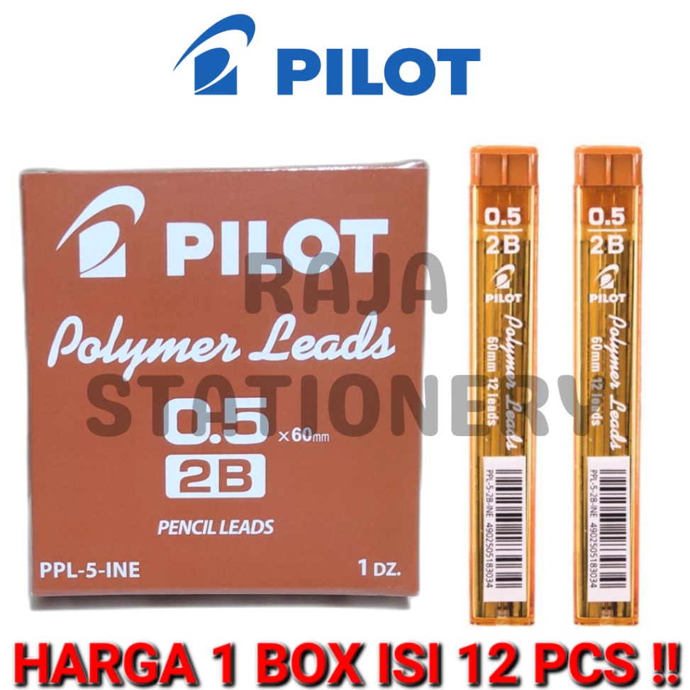 

ART I3L2 PILOT PENCIL LEAD 2B 5MM ISI PENSIL MEKANIK PILOT 5 2B 12PCS