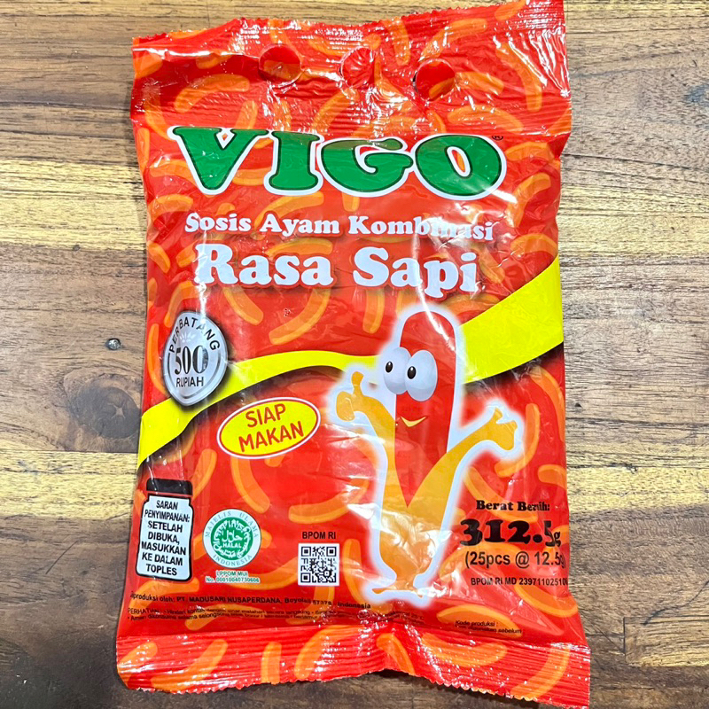 

Vigo Sosis Ayam Kombinasi Rasa Sapi (312,5g (25pcs @12,5g))