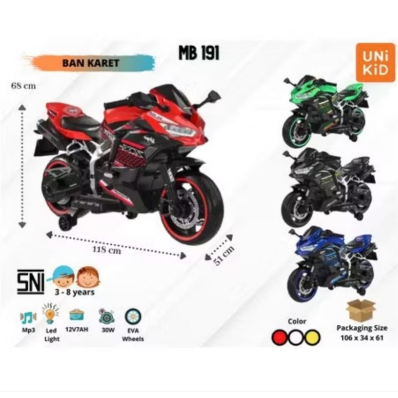 motor mainan Aki Ninja mb191 free ongkir terbatas