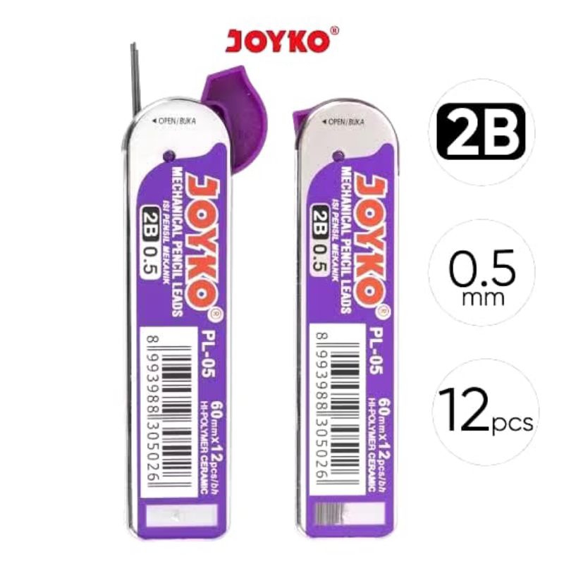 

Refill Pensil Mekanik JOYKO 0,5 mm / Isi Pensil Mekanik JOYKO 2B PL - 05