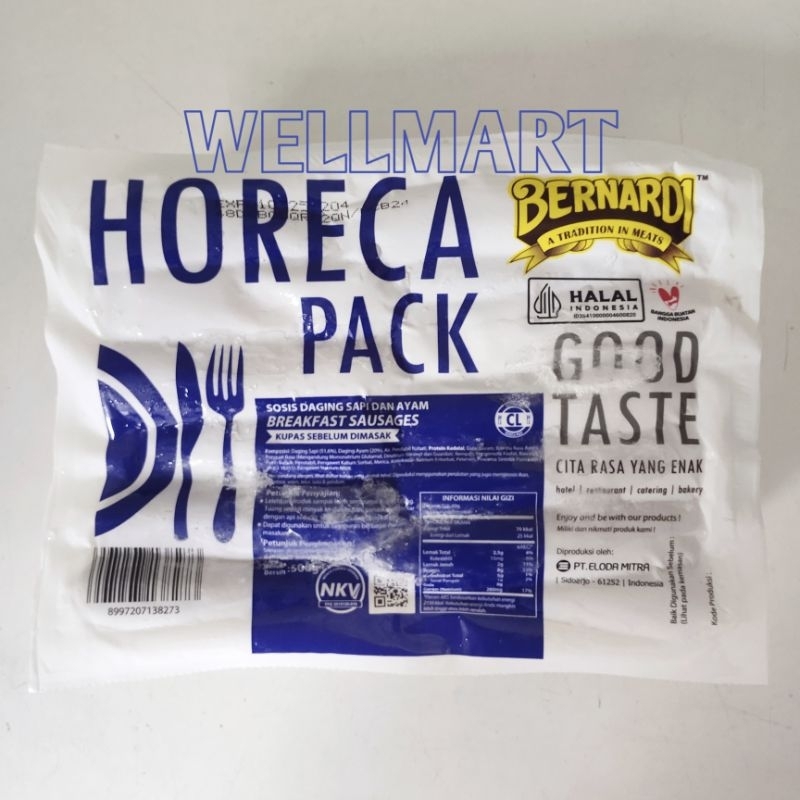 

Bernardi Sosis Horeca CL 500gr Sosis Daging Sapi dan Ayam Breakfast Sausages