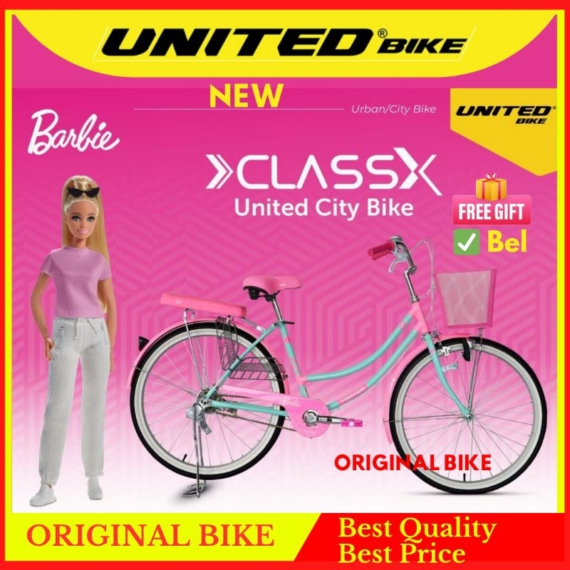 Sepeda Mini Keranjang 24 United Class Barbie New