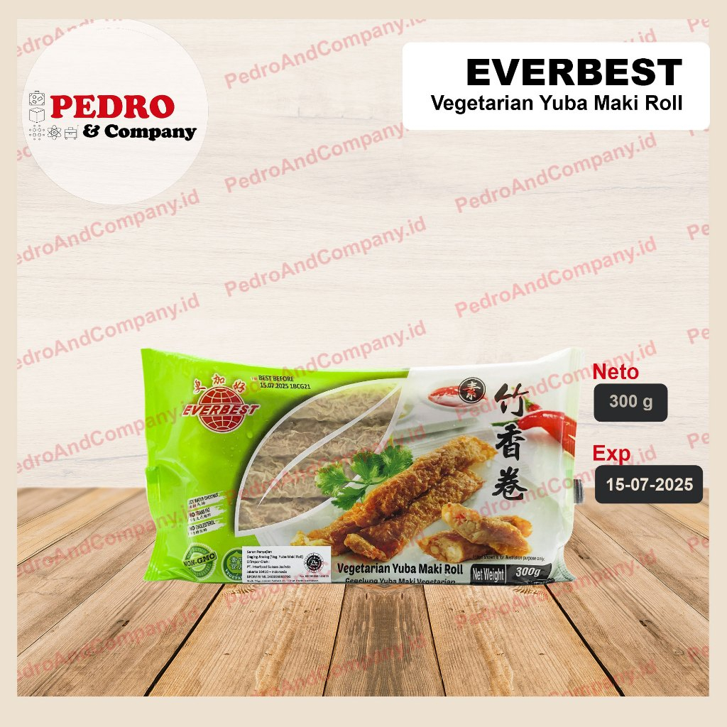 

FROZEN Everbest vegetarian yuba maki roll 300 gram - daging analog