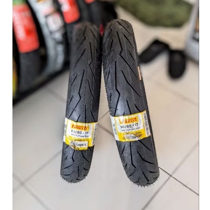 PIRELLI ROSSO SPORT 80/80-17 90/80-17 TUBELESS