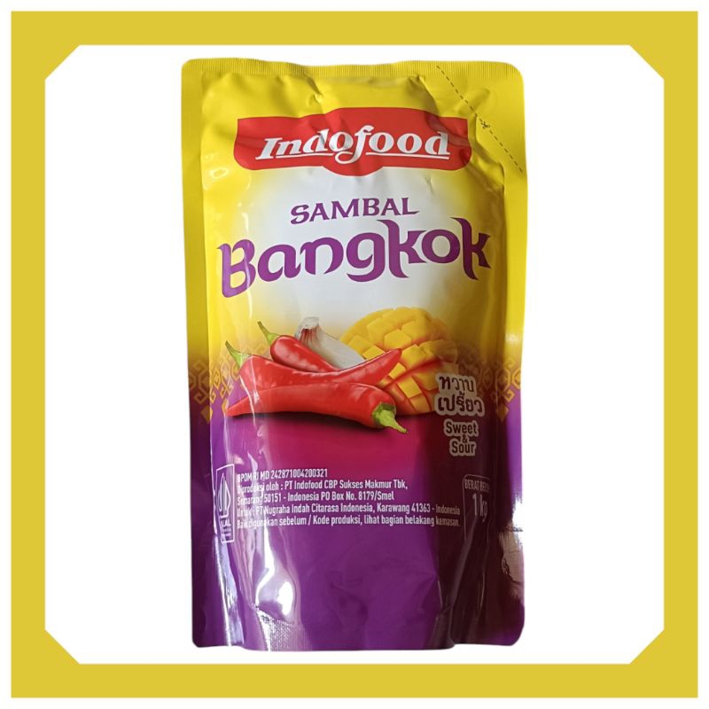 

SAMBAL INDOFOOD BANGKOK 1KG KEMASAN POUCH SAMBEL ENAK NIKMAT BEGIZI