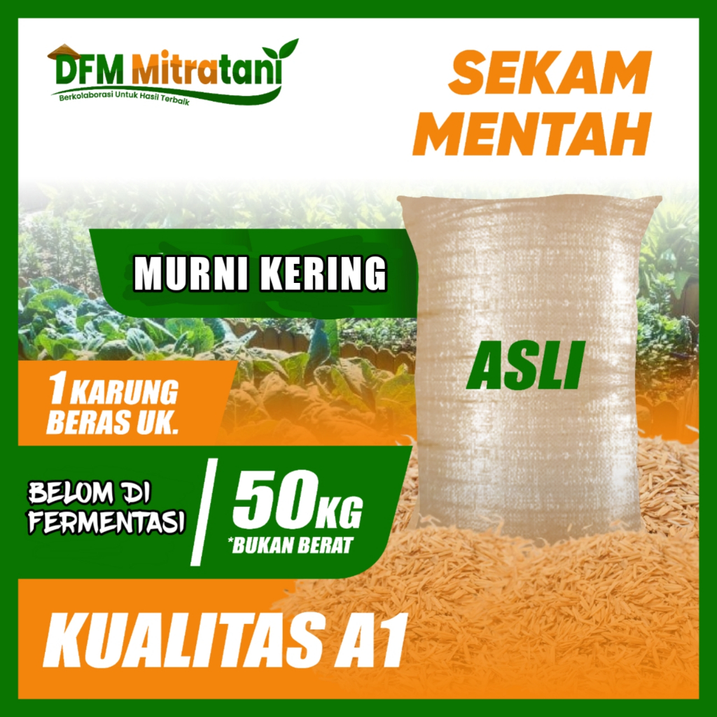 Sekam Mentah Karung 50 - Sekam Padi 1 Karung Untuk Media Tanam