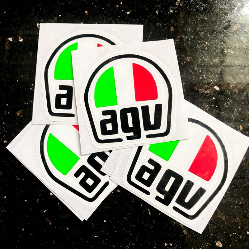 Sticker logo AGV cutting stiker helm tumpuk 3d