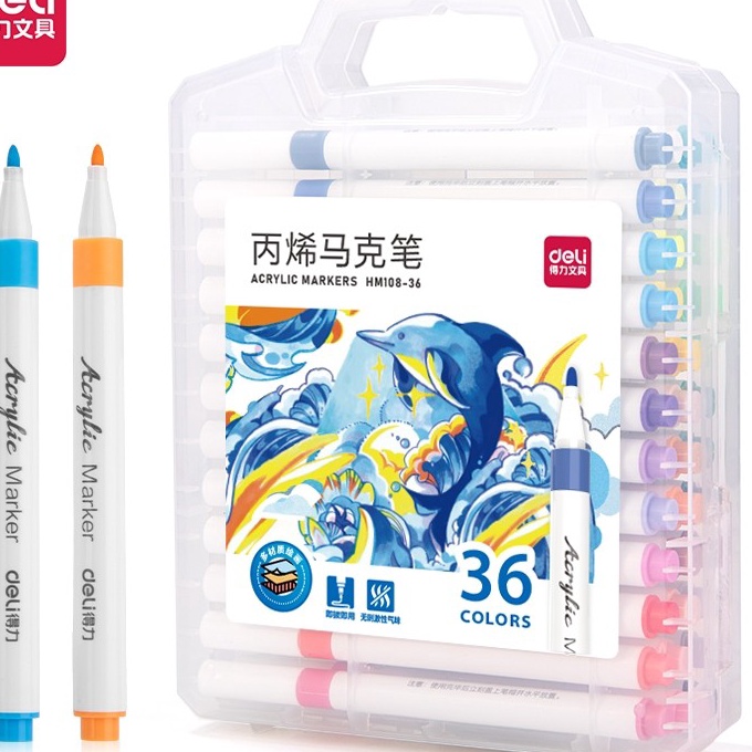 

Cepat Deli Genius Spidol Akrilik Acrylic Marker 12243648 Warna HM1