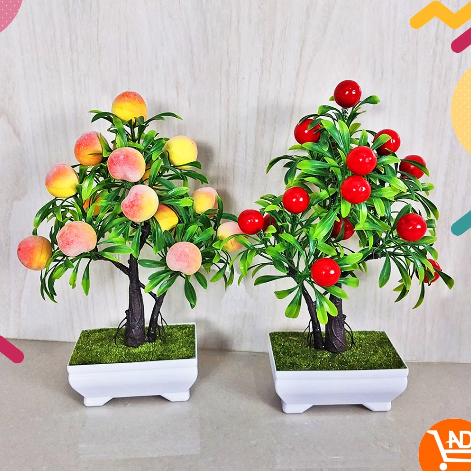 Paling Laku Tanaman Buah Hias Plastik Tanaman Pohon Hias Pot Tanaman Buah Cabe Jeruk Lemon Dekorasi 