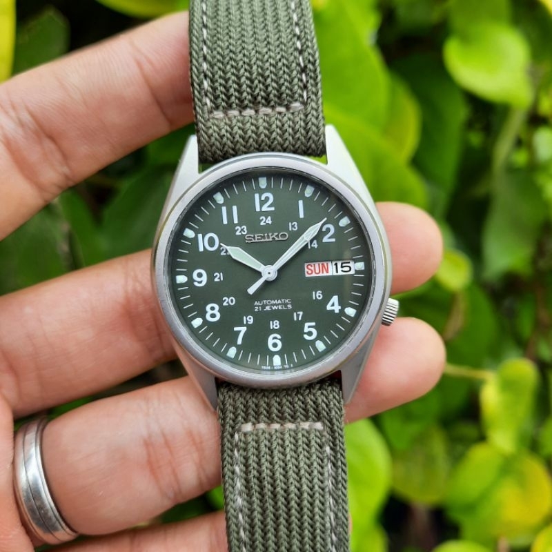 Seiko 5 SNX427K Military Green Olive SNX427 Not SNK805 SNX425 SNX431 SNX429