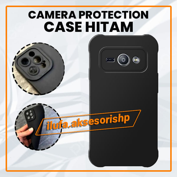 Case Samsung Galaxy J1 Ace Softcase Pro Camera Protection Warna Hitam Black Matte Big Eye Candy Casi