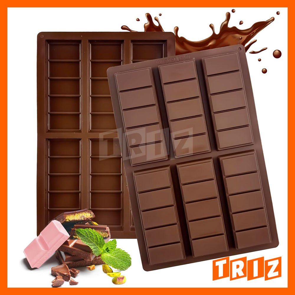 Cetakan Silikon Coklat Dubai Viral Persegi Panjang , Silicone Mold Pistachio Kunafa Chocolate Bar Re