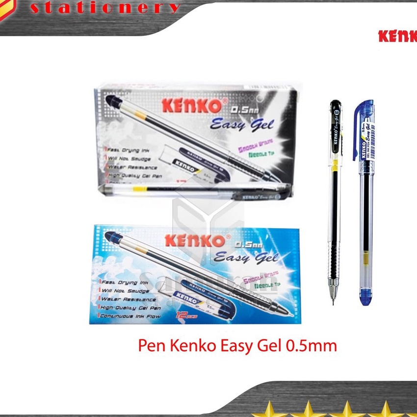 

Tawaran Pen Gel Kenko Easy Gel 5 mm Pen Gel Cair 5mm Pulpen Cair Kenko 5 mm Pena Lancip Cair Gel