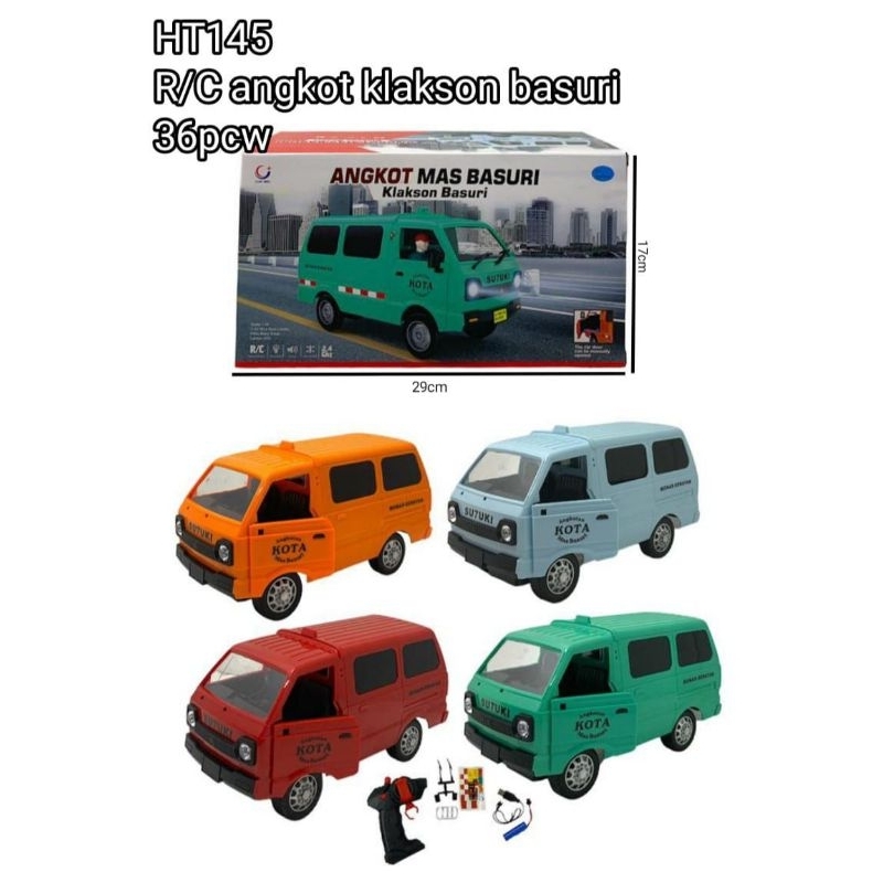 mainan r/c angkot klakson basuri/remot control angkot basuri/ht145