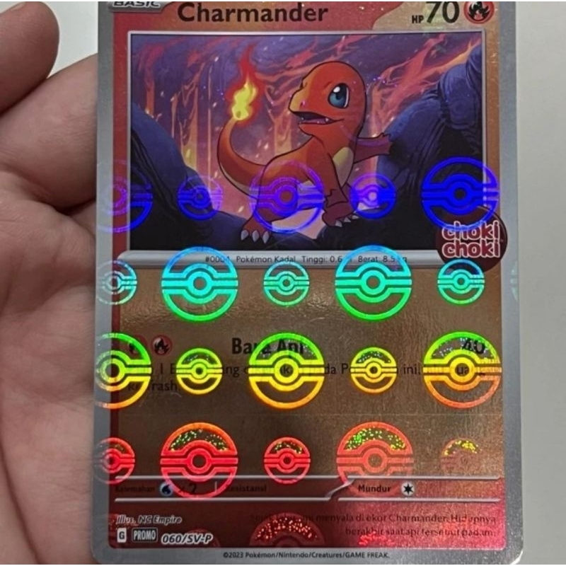 kartu pokemon tcg choki choki charmander hologram