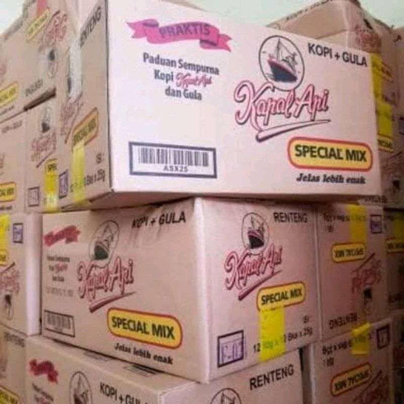 

Kopi Kapal Api Spesial Mix Isi 12 renceng/Dus atau Karton
