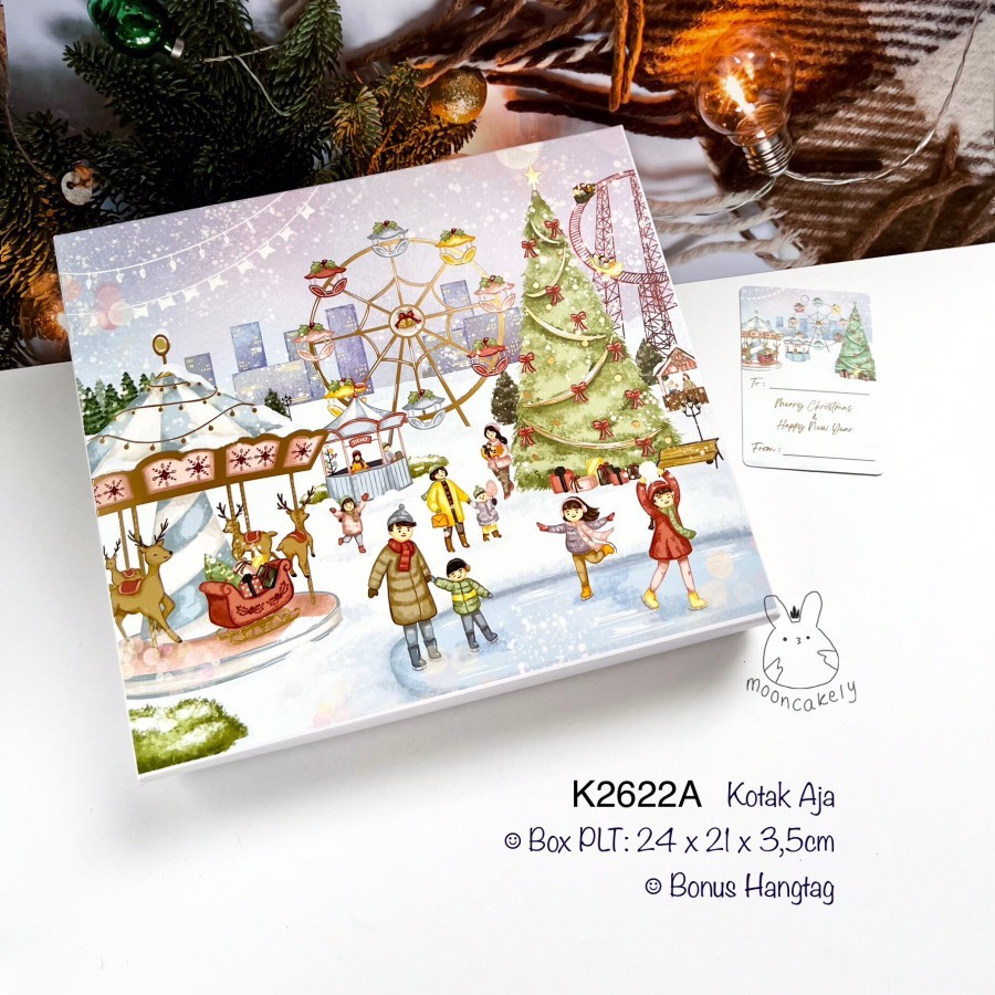 

10pcs Kotak Natal Mika Sekat K2622| Box Nastar| Lapis|CEK VARIAN