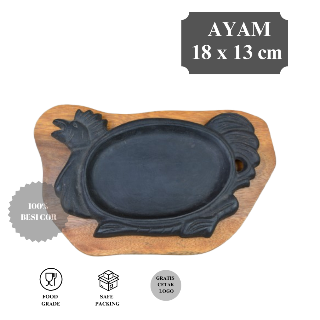 HOTPLATE AYAM | HOTPLATE STEAK | CAST IRON | PIRING COR BAJA | ANEKA HOTPLATE