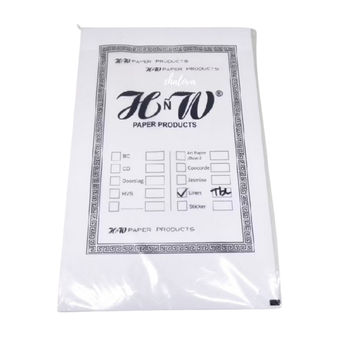 

[PAK] KERTAS PIAGAM / KERTAS SERTIFIKAT HNW LINEN PUTIH F4 FOLIO ISI 100 LEMBAR