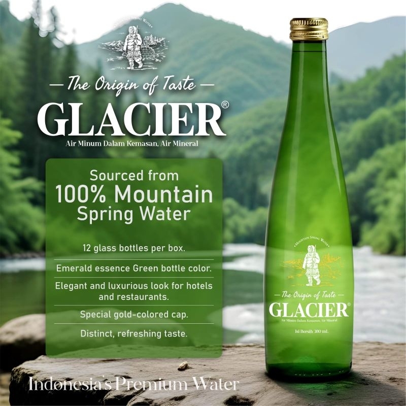 

Glacier Natural Mineral Water Mountain Spring Water 380 Ml