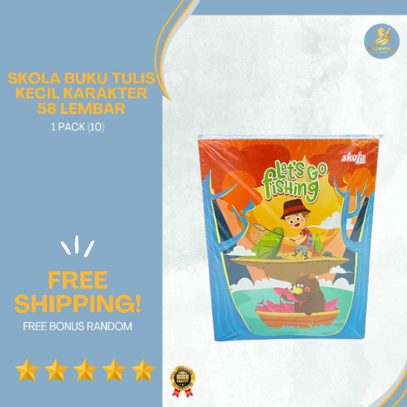 

SKOLA Buku Tulis Kecil Karakter 58 Lembar/ 1 Pack (10)/ HARGA TERJANGKAU KUALITAS TERBAIK!/ FREE BONUS RANDOM!