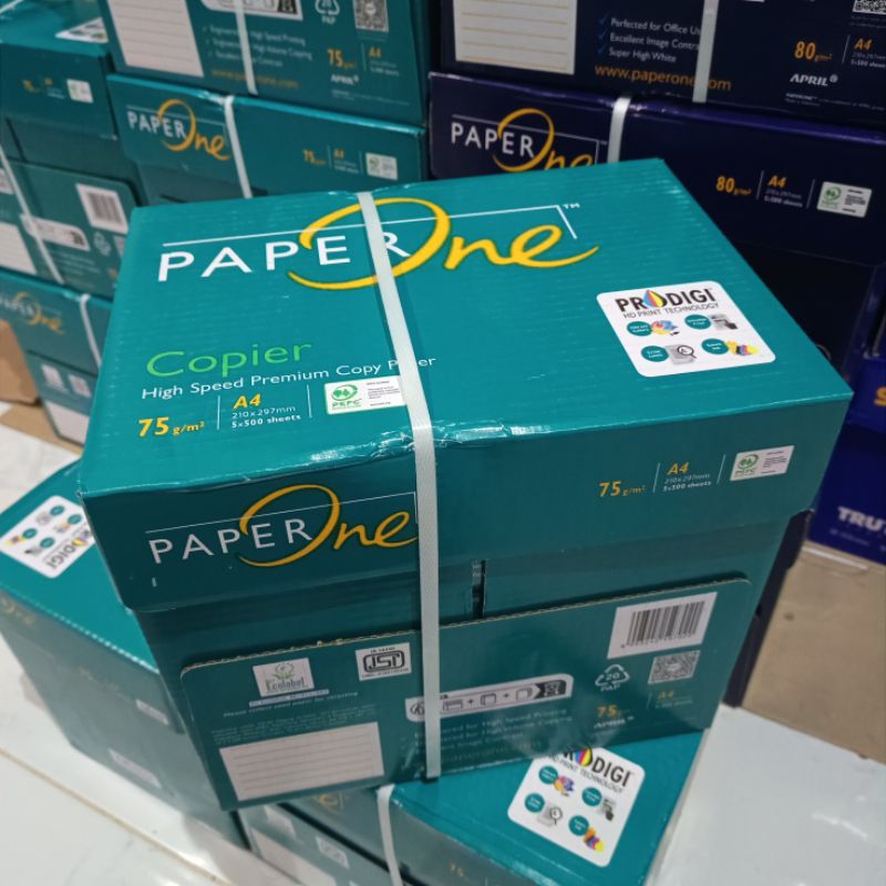 KERTAS HVS A4 75 GRAM PAPER ONE (DUS)