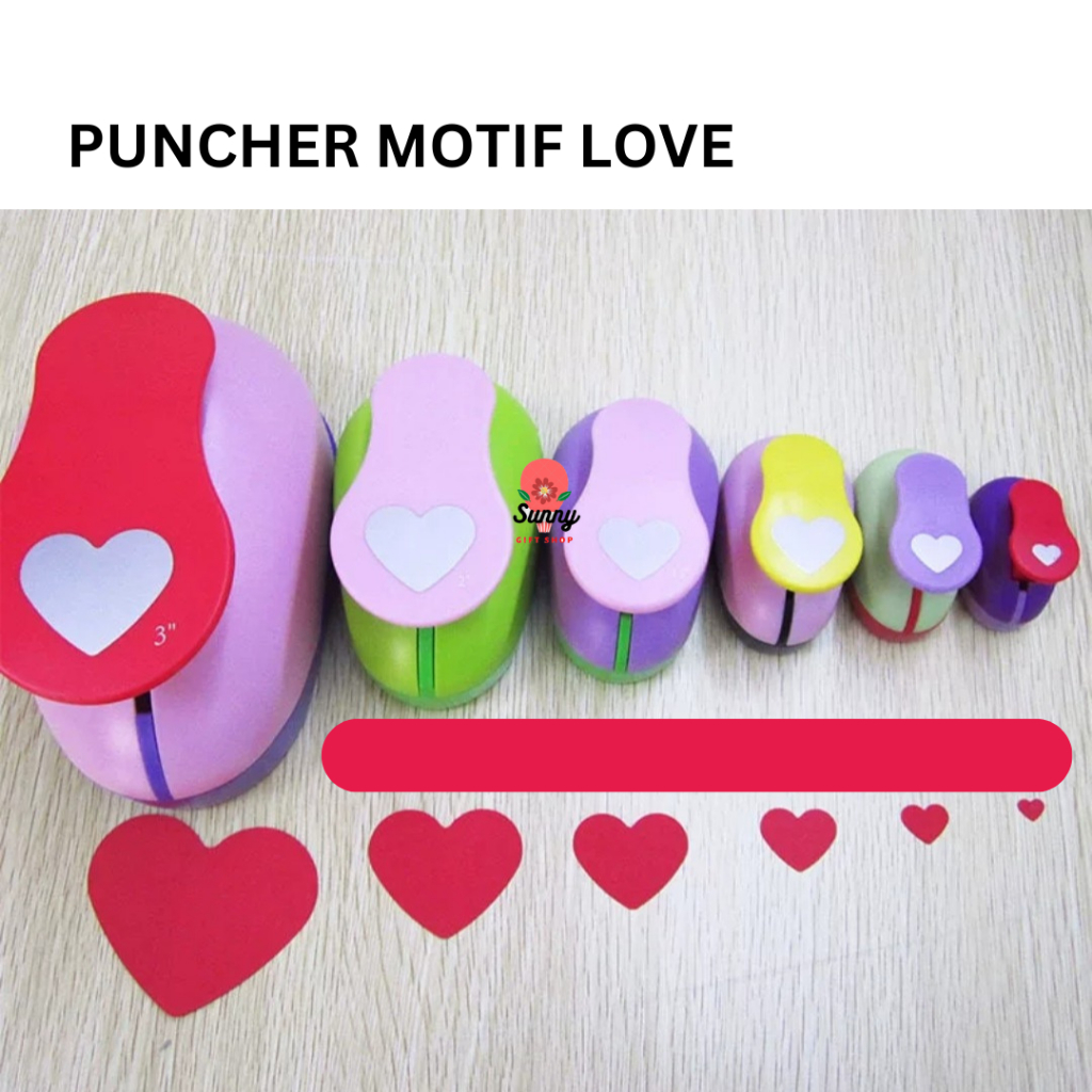 

Puncher Love ukuran besar 75mm/ Punch / Hang tags puncher Pembolong kertas for labelling, gift tag, price tags, art journal, deco art