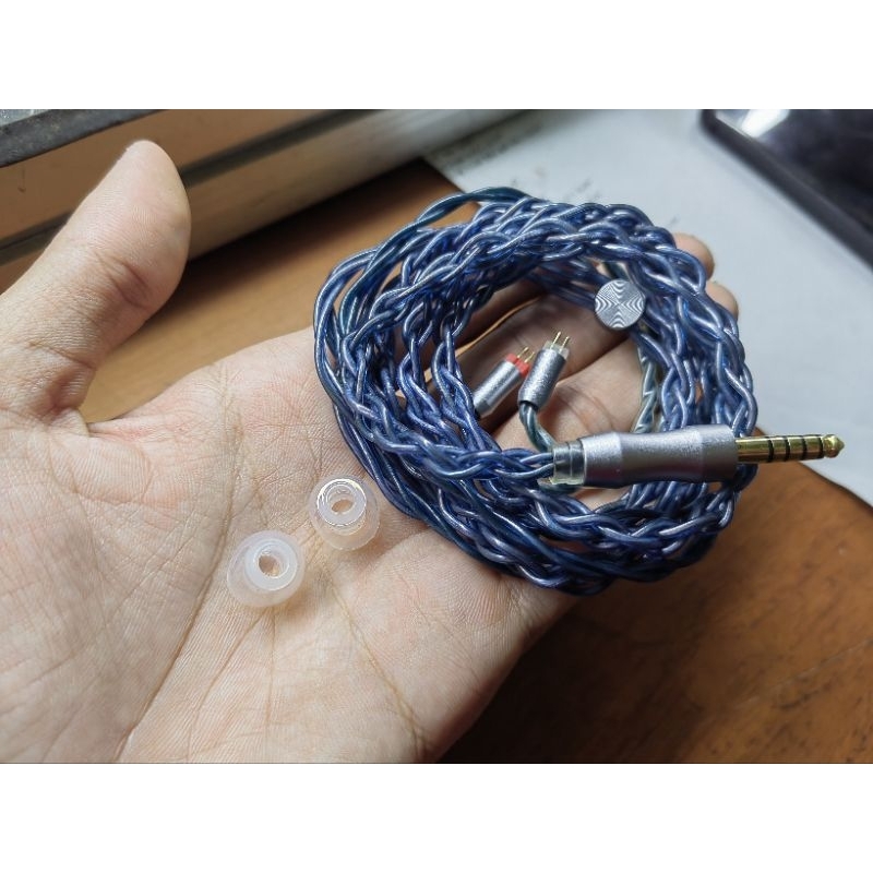 Kabel IEM Tripowin Altea + Eartips Softears UC Bagus Harga Pas