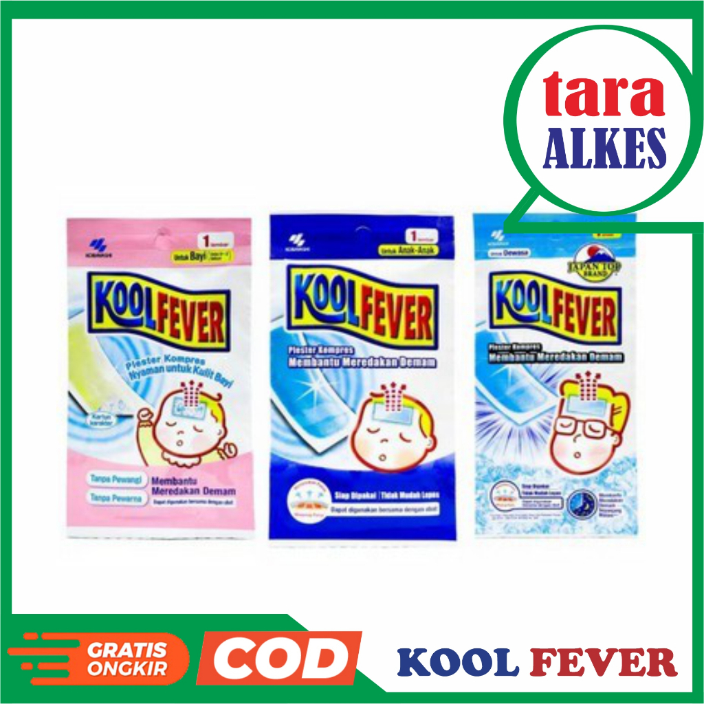 Plester Kompres Kool Fever Plester Demam Ekonomis Bayi Anak Dewasa Penurun Panas KoolFever