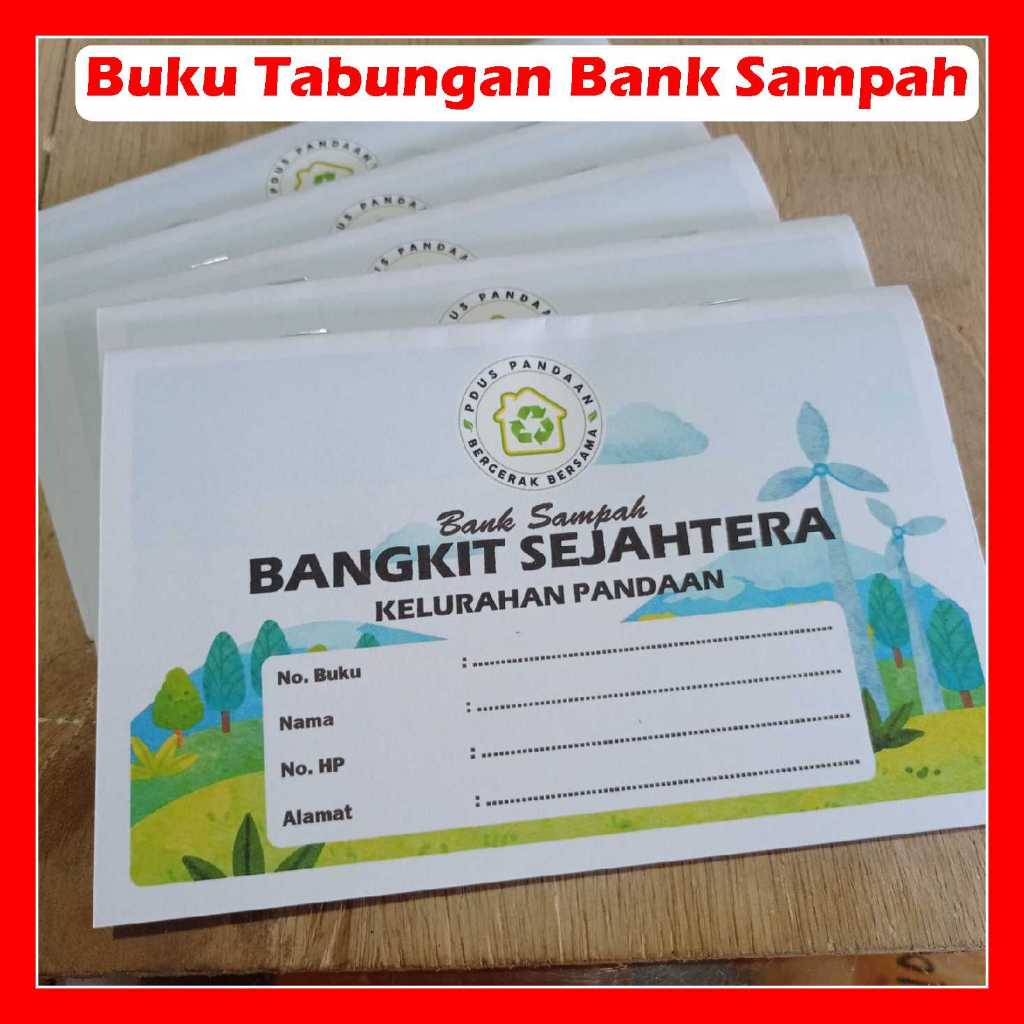 

Buku Tabungan Bank Sampah Custom Cover - isi 28 Halaman