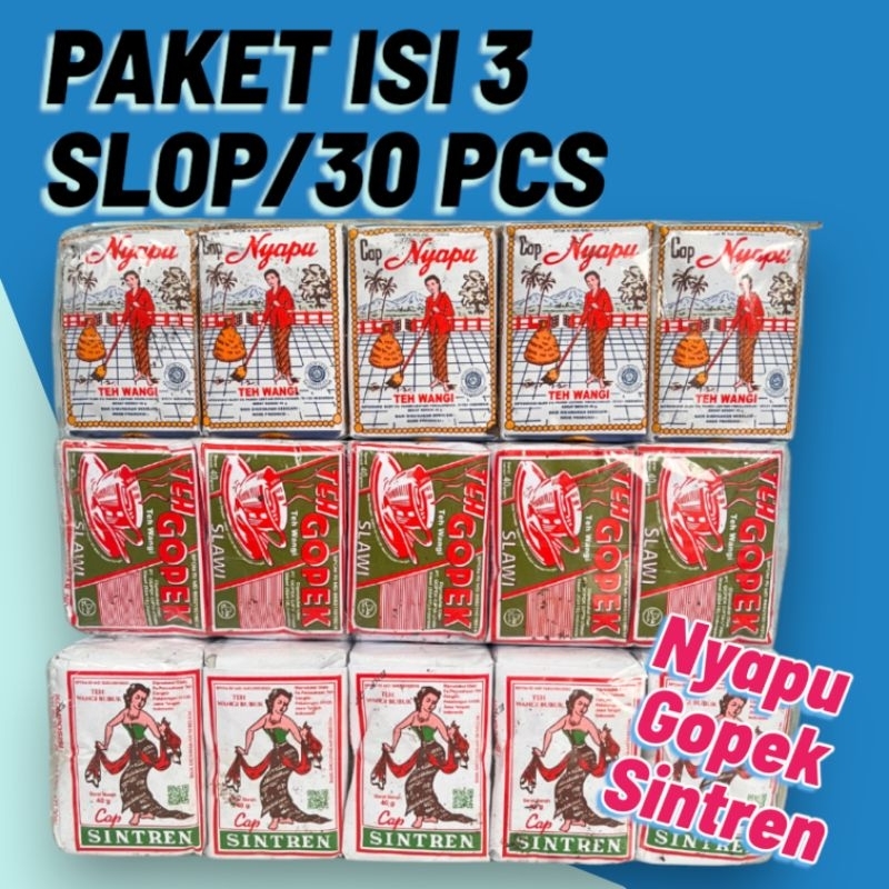 

PAKET TEH TUBRUK KHAS SOLO (3 SLOP) SINTREN / GOPEK MERAH/ NYAPU ISI KHAS WEDANGAN SOLO Minuman