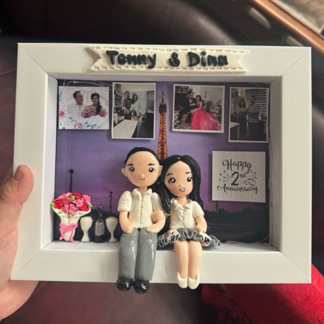 custom clay frame hadiah farewell hadiah guru anniversary wisuda birthday retirement